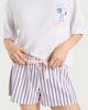 image 3 of Snoopy 2-Piece Pure Cotton Top and Shorts Pyjama Set in Multi Pink