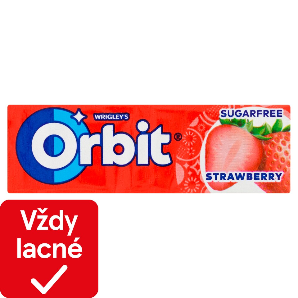 obrázok 1 z Wrigley's Orbit Strawberry žuvačka bez cukru s jahodovou príchuťou 10 ks 14 g