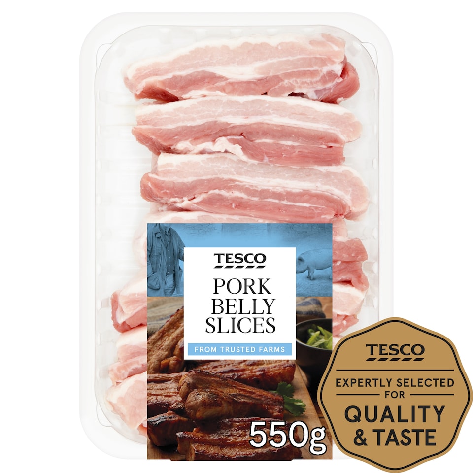 image 1 of Tesco British Pork Belly Slices 550g
