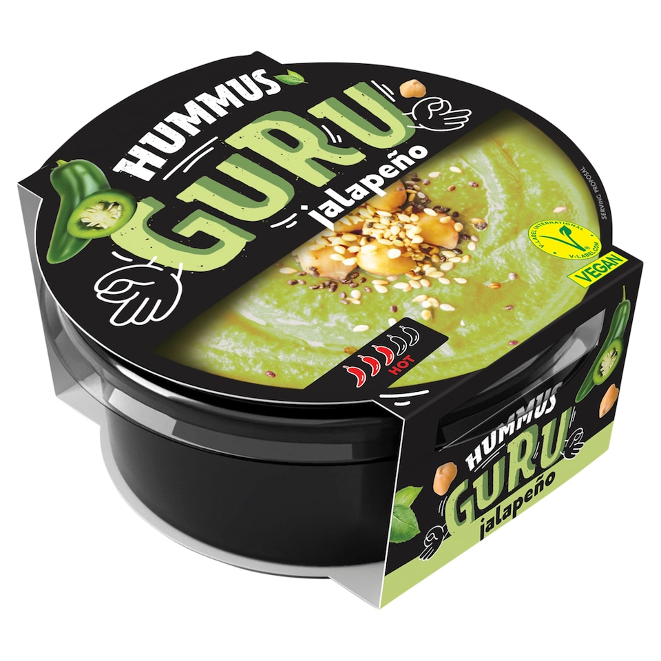 Guru Hummus jalapeno-s csicseriborsókrém 180 g 1. kép