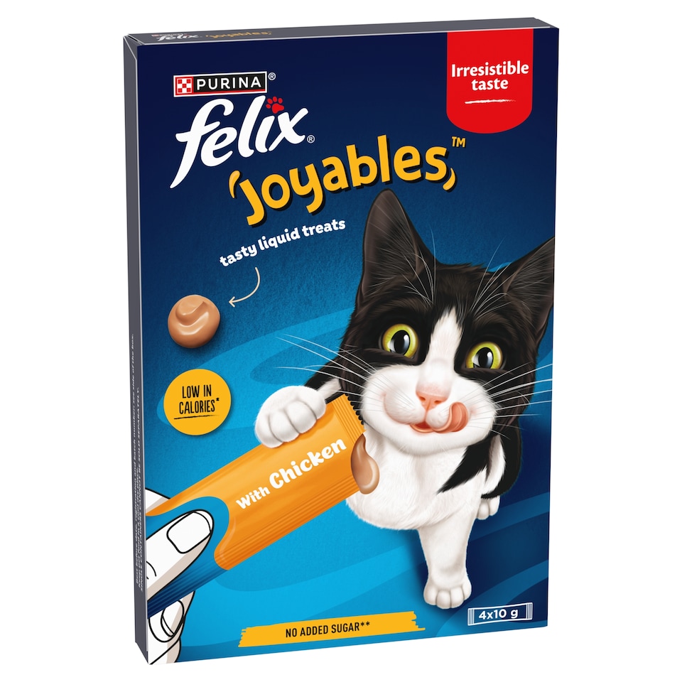 image 1 of Felix Joyables Chicken Liquid Cat Treat 4x10g