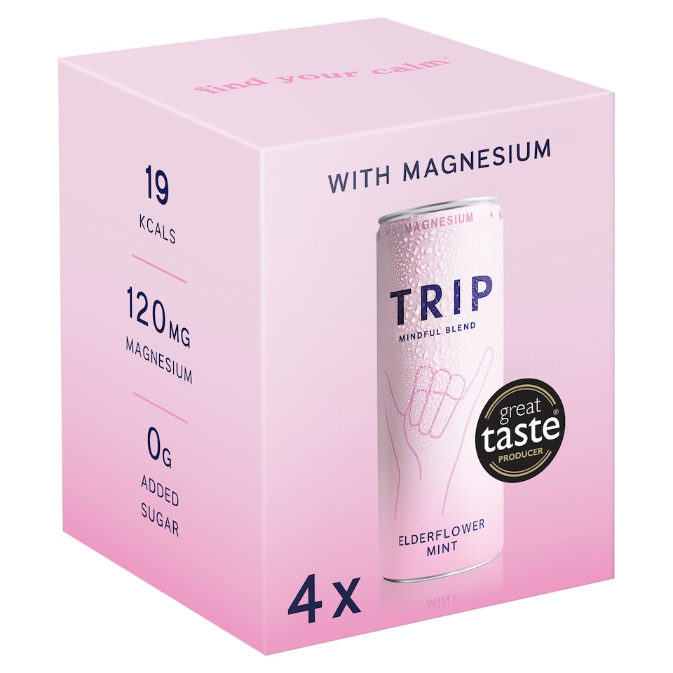 TRIP Mindful Blend Elderflower Mint 4x250ml