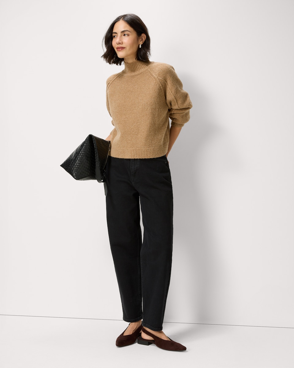 image 1 of F&F High Rise Mom Jeans in Grey