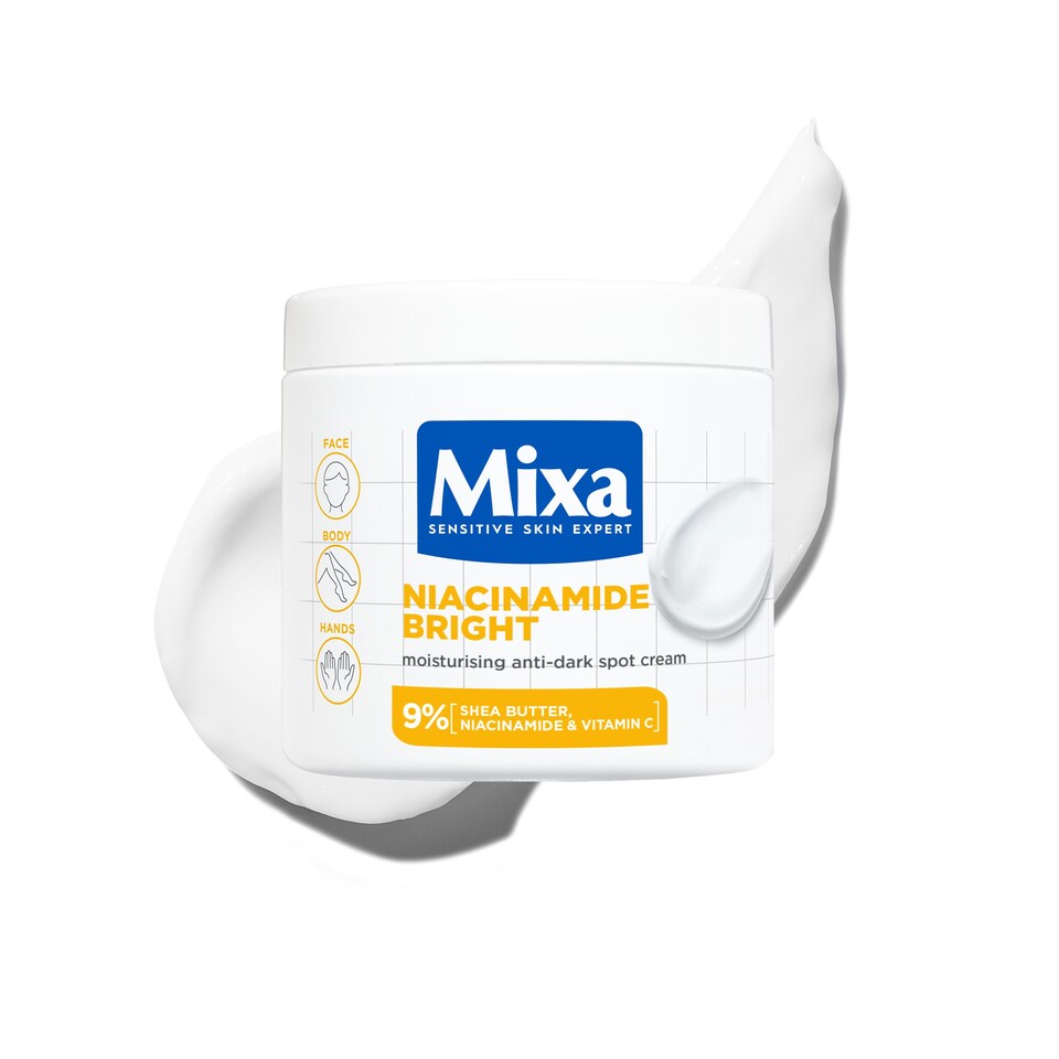 image 1 of Mixa Body Niacinamide Bright Cream Jar 400ml