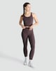 image 1 of F&F Active Ribbed High Waisted Co-ord Leggings in Brown