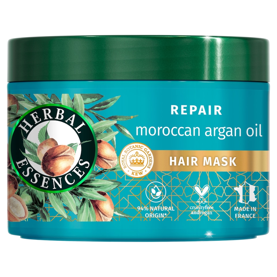 image 1 of Herbal Essences Argan Oil Repair Hair Mask 500ml to Intensely Nourish Damaged Hair