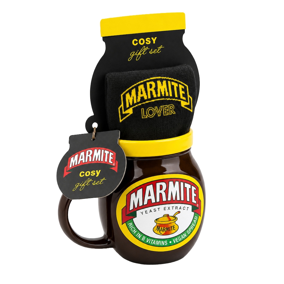 image 1 of Marmite Jar Shaped Mug With Socks Gift Set