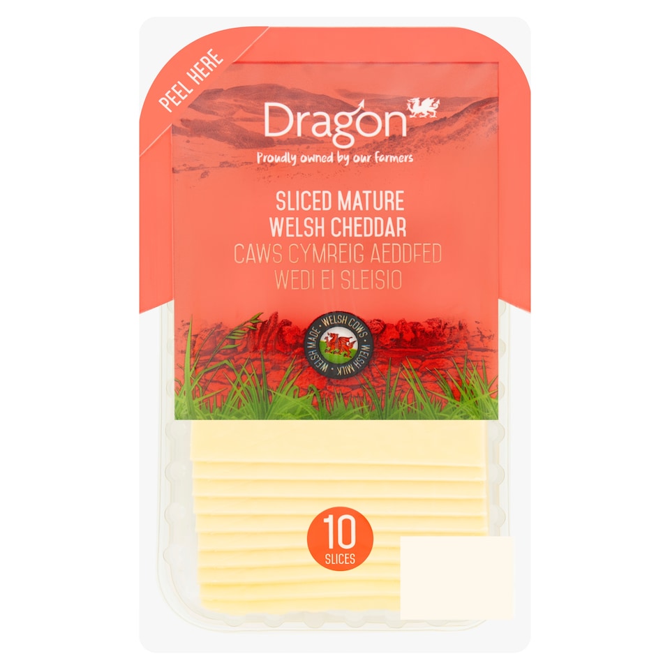 Dragon Sliced Mature Welsh Cheddar 200G