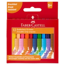 Faber-Castell Erasable Grip Crayons 12 pcs