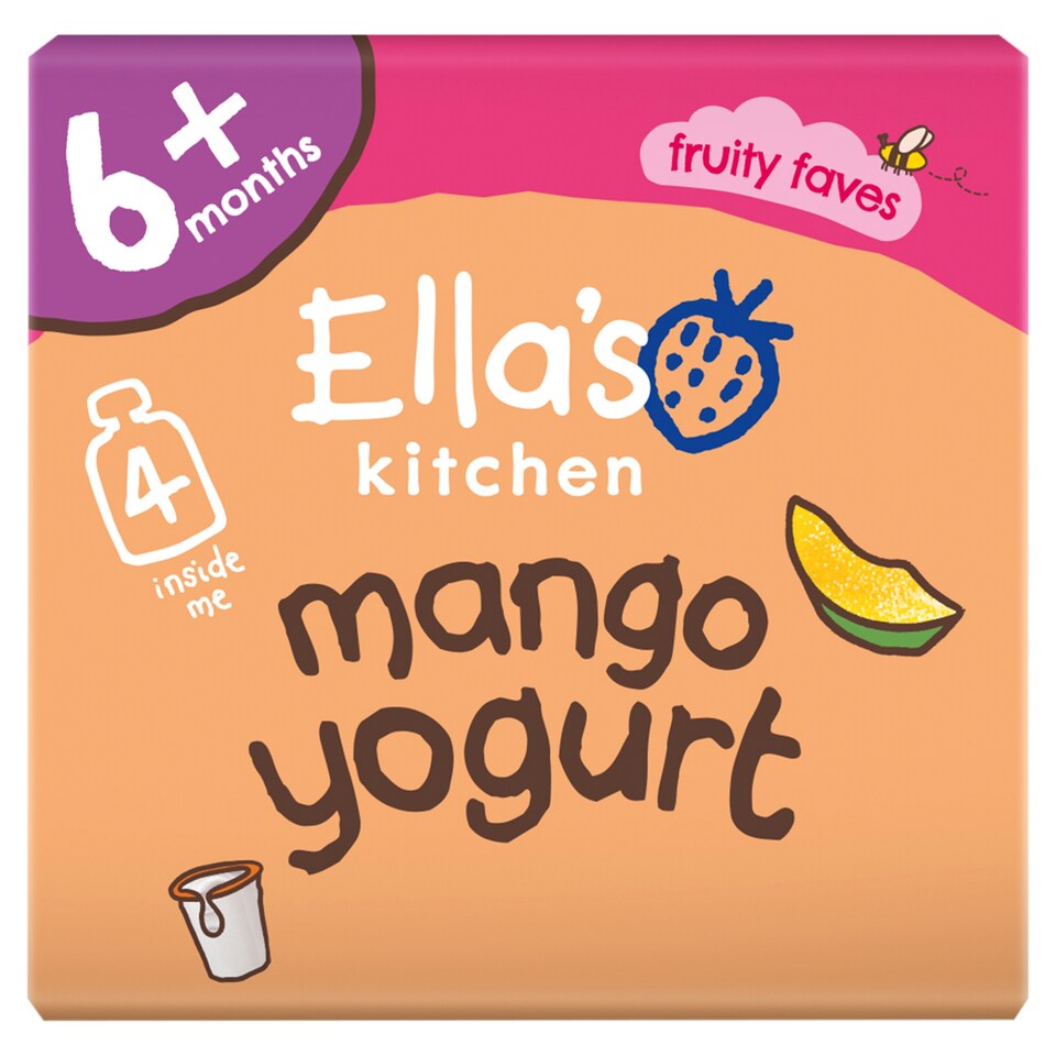 image 1 of Ella's Kitchen Organic greek style mango yogurt 4x90g
