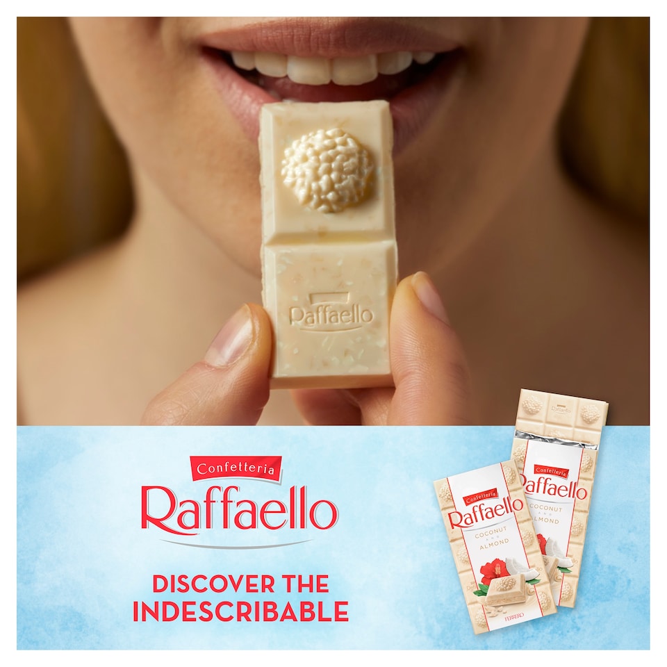 image 1 of Ferrero Raffaello White Chocolate Bar 90g