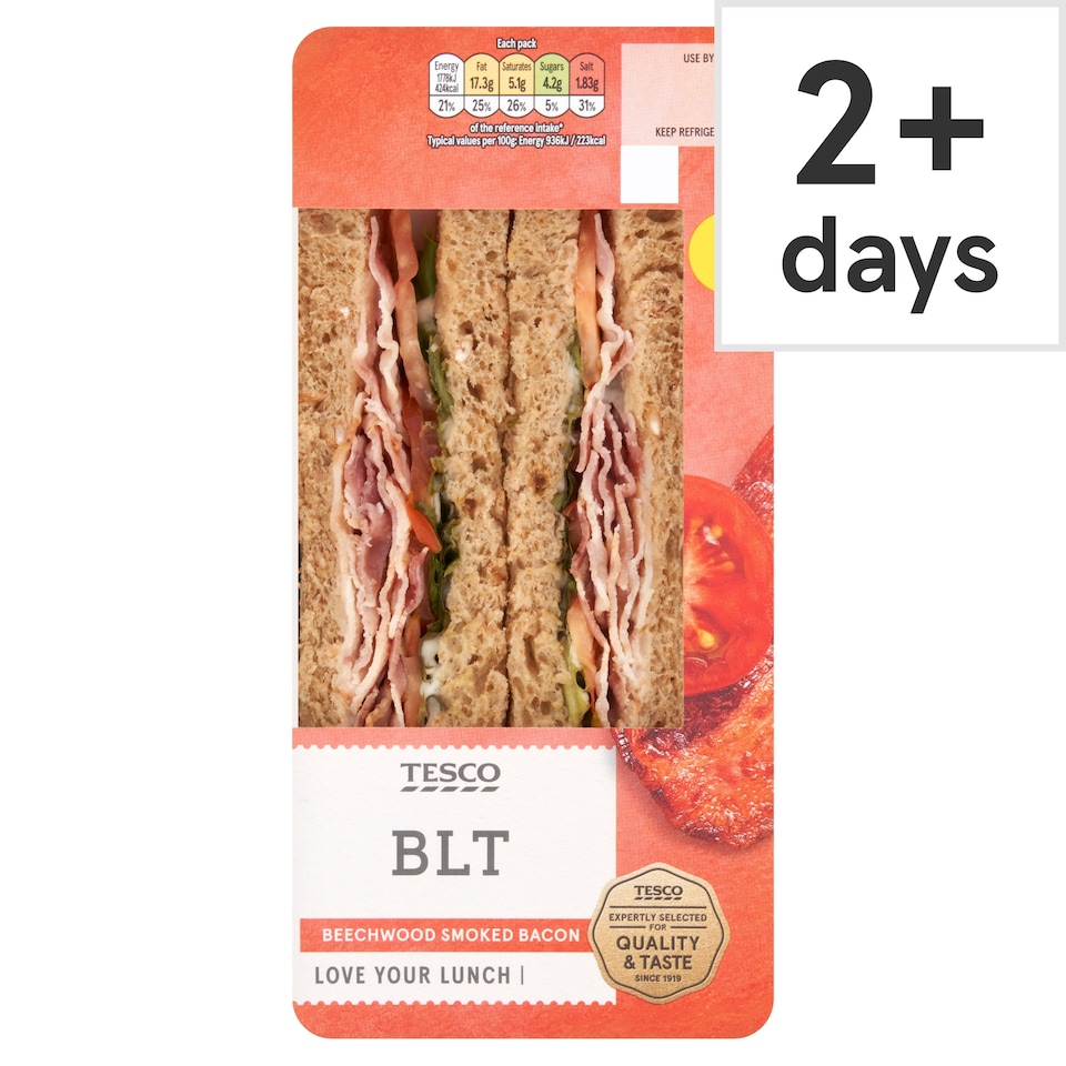 Tesco Bacon, Lettuce & Tomato Sandwich