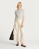 image 2 of F&F Pure Cotton Striped Boat Neck Top in Multi Brown