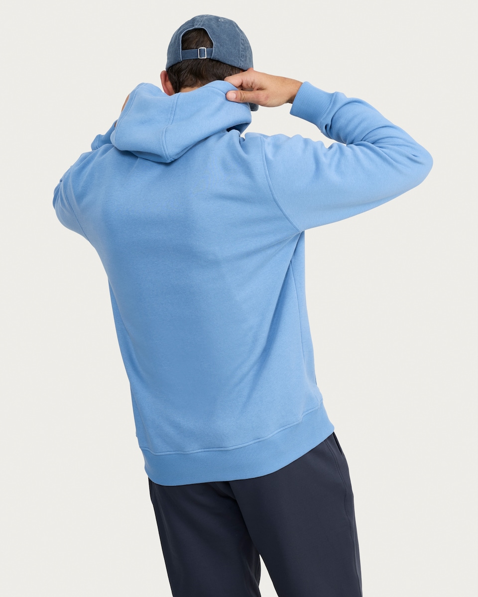 image 1 of F&F Active EVERYHOUR Regular Fit Drawstring Hoodie in Blue