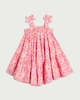 image 4 of F&F Girls Pure Cotton Floral Bow Strap Dress in Pink