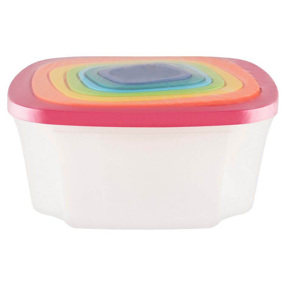 Tesco Rainbow Square Foodsaver Set 7 pcs