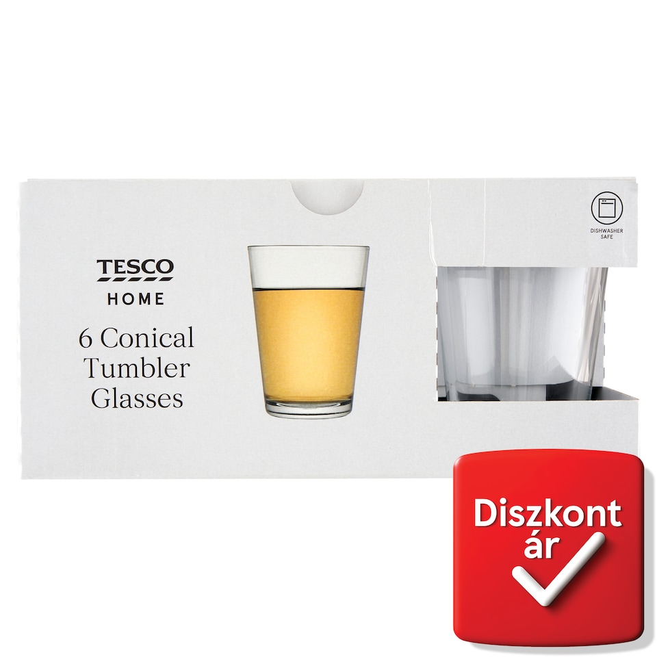 Tesco Home 300 ml-es kúpos pohár 6 db
