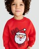 image 1 of F&F Boys Cotton Rich Ho Ho Ho Print Sweatshirt in Red