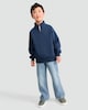 image 3 of F&F Boys Cotton Rich Half Zip Sweatshirt in Navy