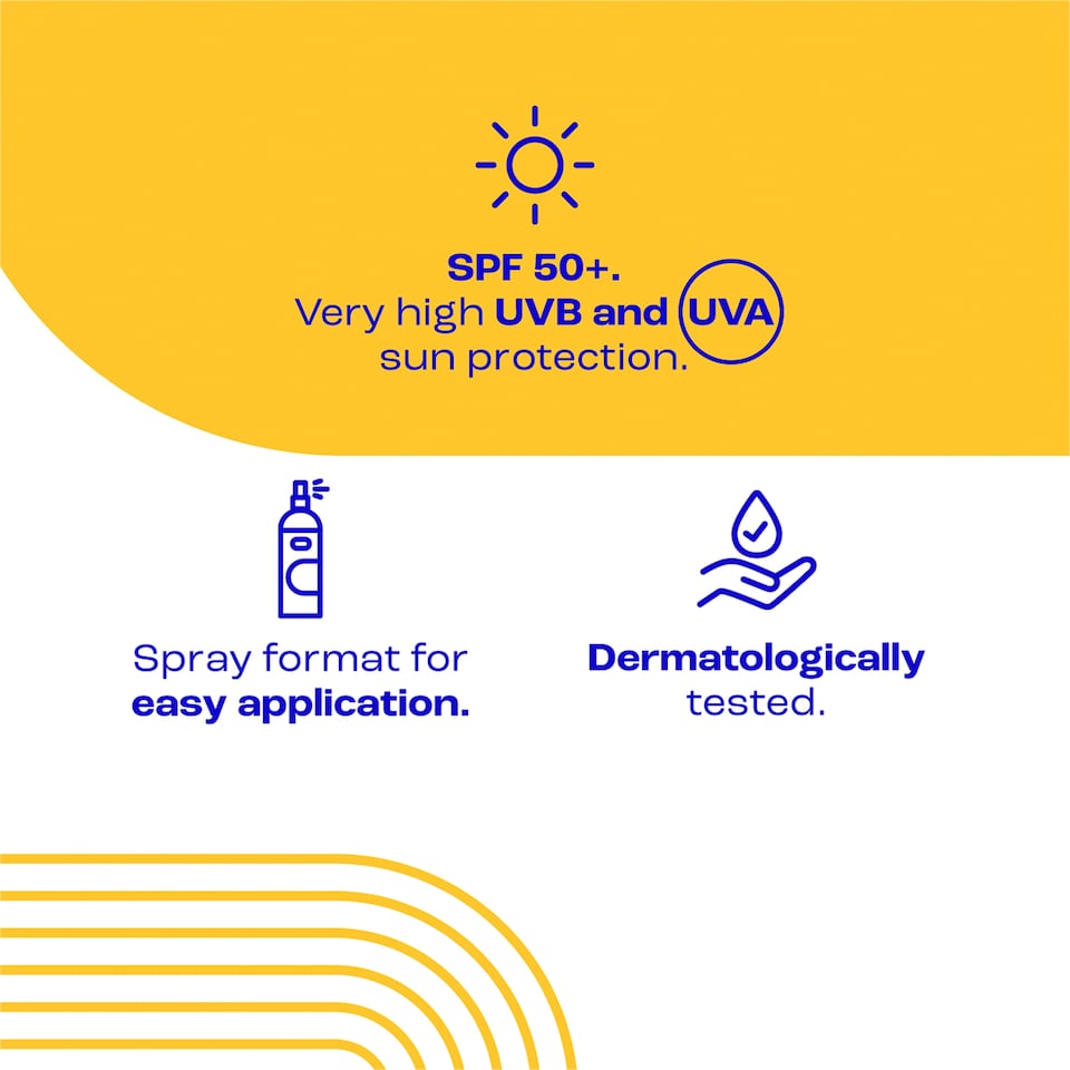 image 1 of E45 Sun Care Kids & Baby Sensitive SPF50+ Sun Cream Spray 180ml