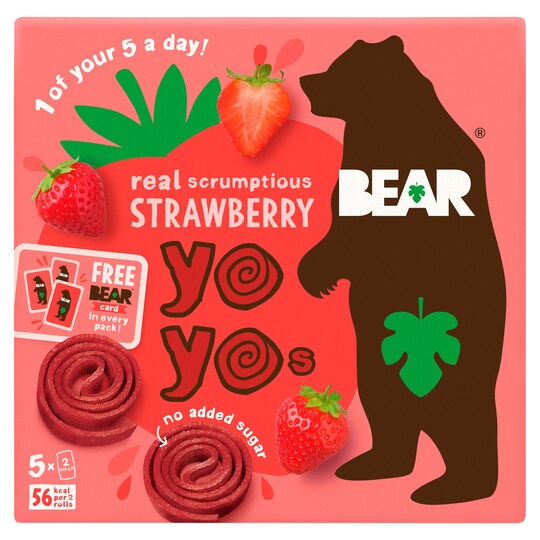 Bear Strawberry Yoyo Multipack 5X20g Tesco Groceries