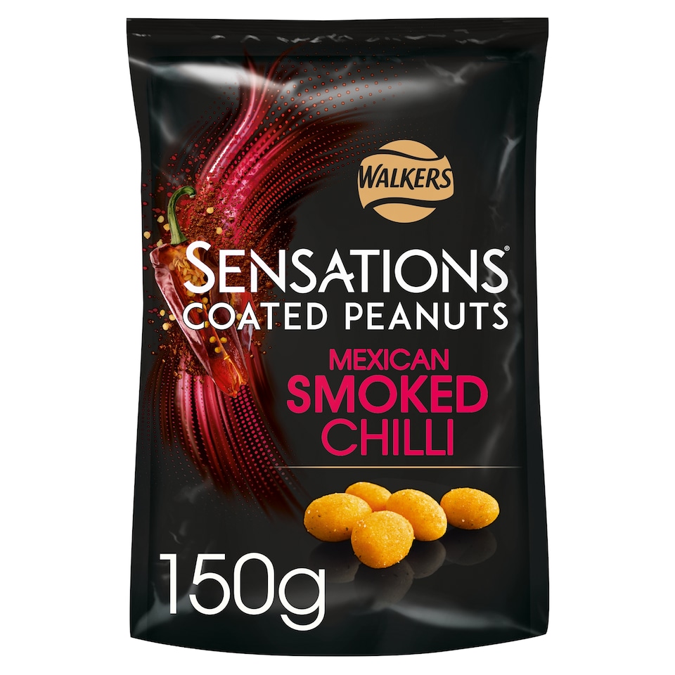 image 1 of Walkers Sensations Coated Peanuts Smoked Chilli Sharing Bag 150g
