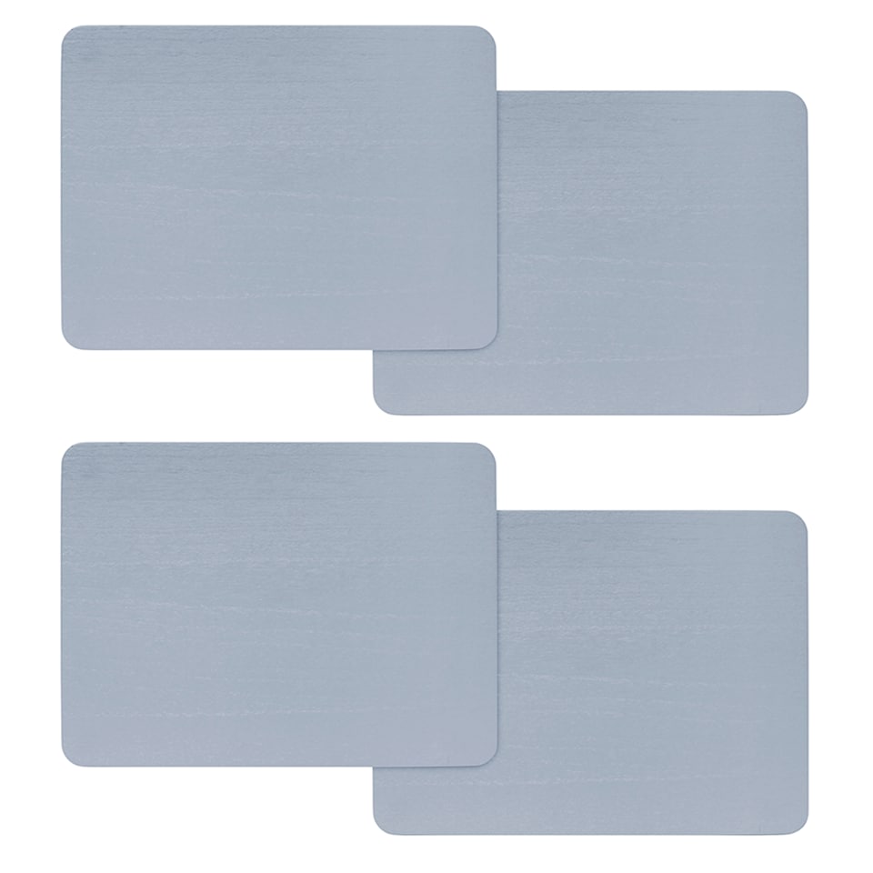 image 1 of  F&F Home Stone Blue Wooden Placemat 4 Pack 