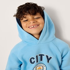 Manchester City Cotton Rich Hoodie in Blue