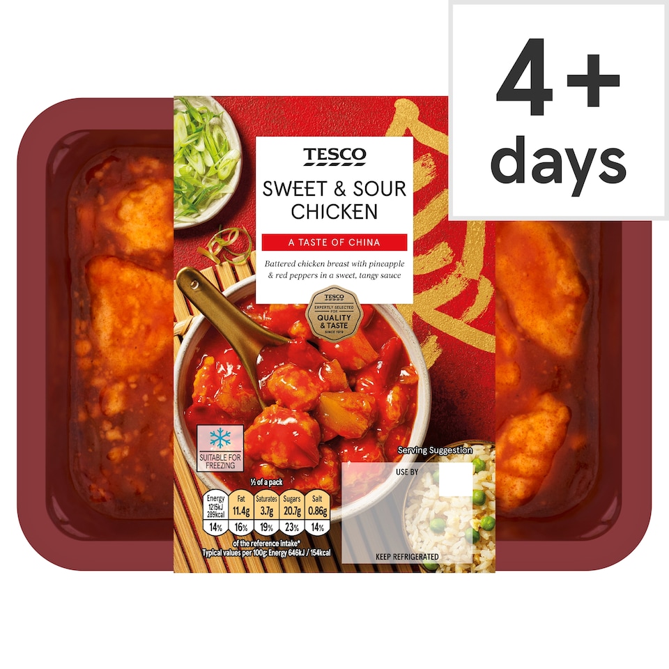 Tesco Sweet And Sour Chicken 400G