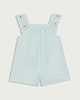 image 2 of F&F Baby Pure Cotton Striped Pineapple Embroidered Romper in Green