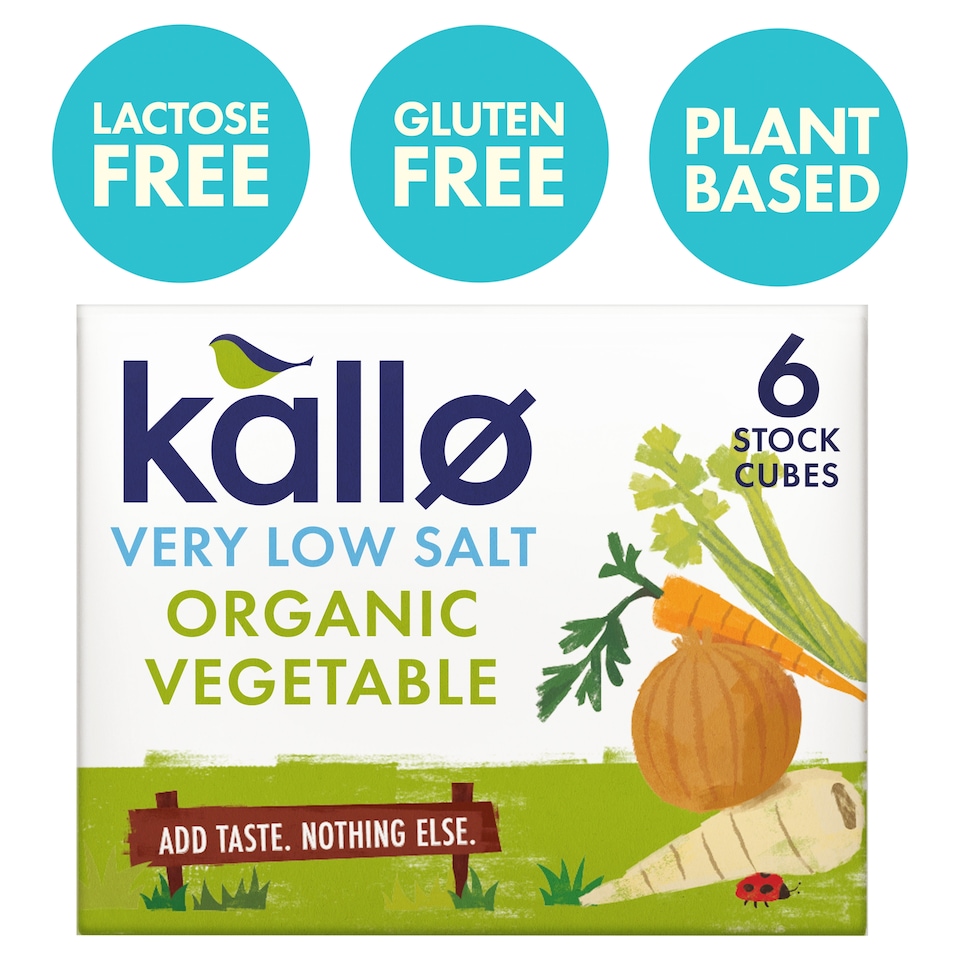 Kallo Organic Low Salt Vegetable Stock Cube 60G