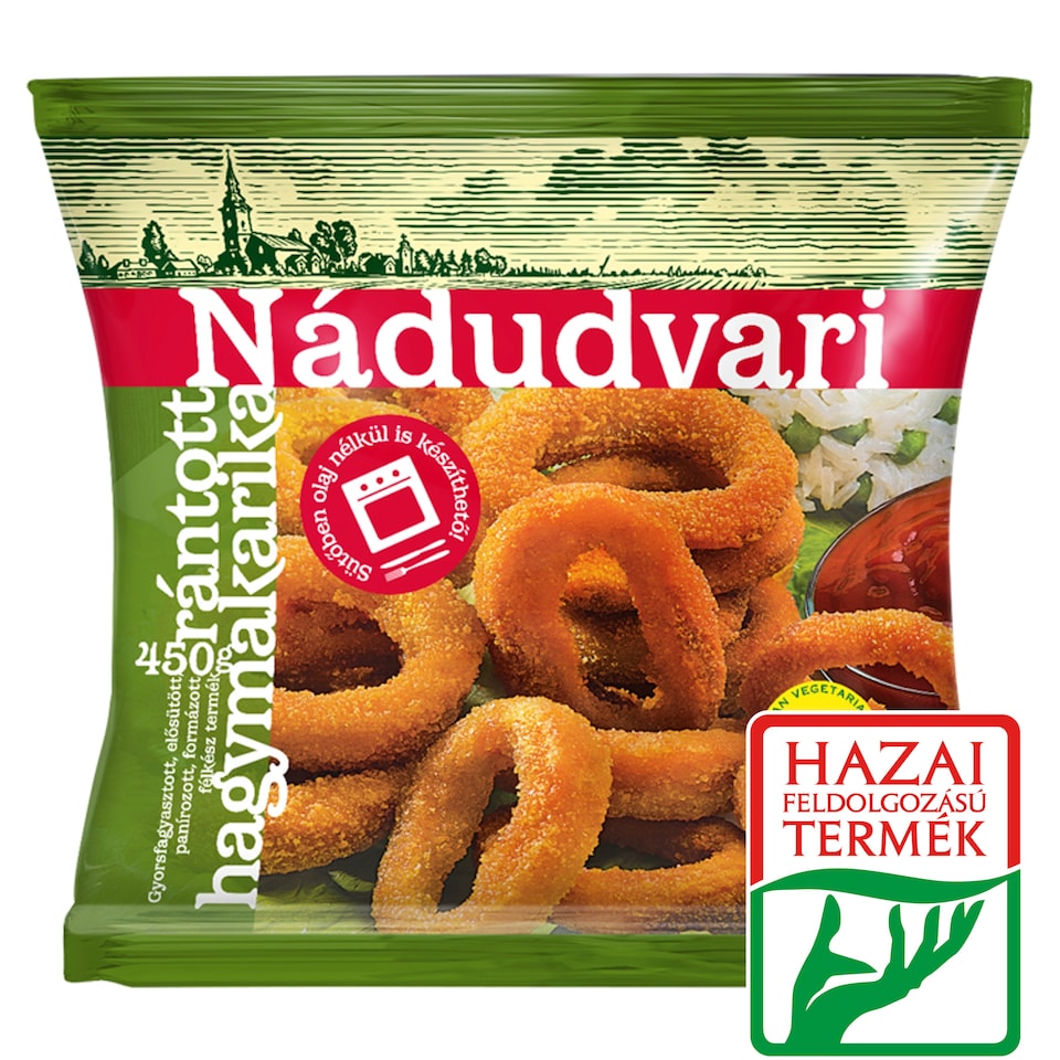 Nádudvari Quick-Frozen Breaded Onion Rings 450 g