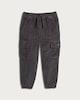 image 4 of F&F Boys Cotton Rich Corduroy Cuffed Cargo Trousers in Grey