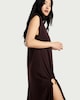 image 1 of F&F Pure Cotton Split Hem Sleeveless Midi Dress in Chocolate