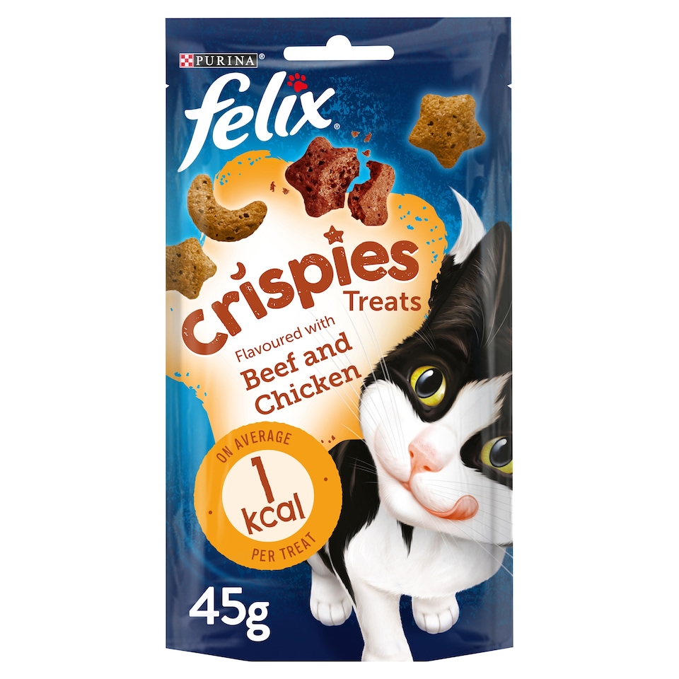 image 1 of Felix Crispies Cat Treats Beef and Chicken 45G