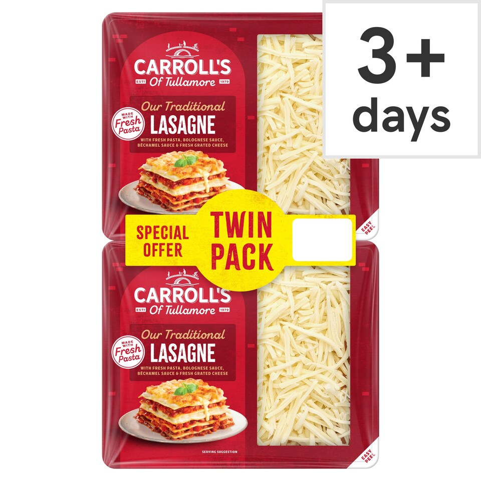 Carroll Cuisine Lasagne 350G Twin Pack