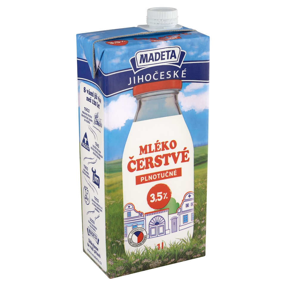 image 1 of Madeta South Bohemian Fresh Whole Milk 3.5% 1L