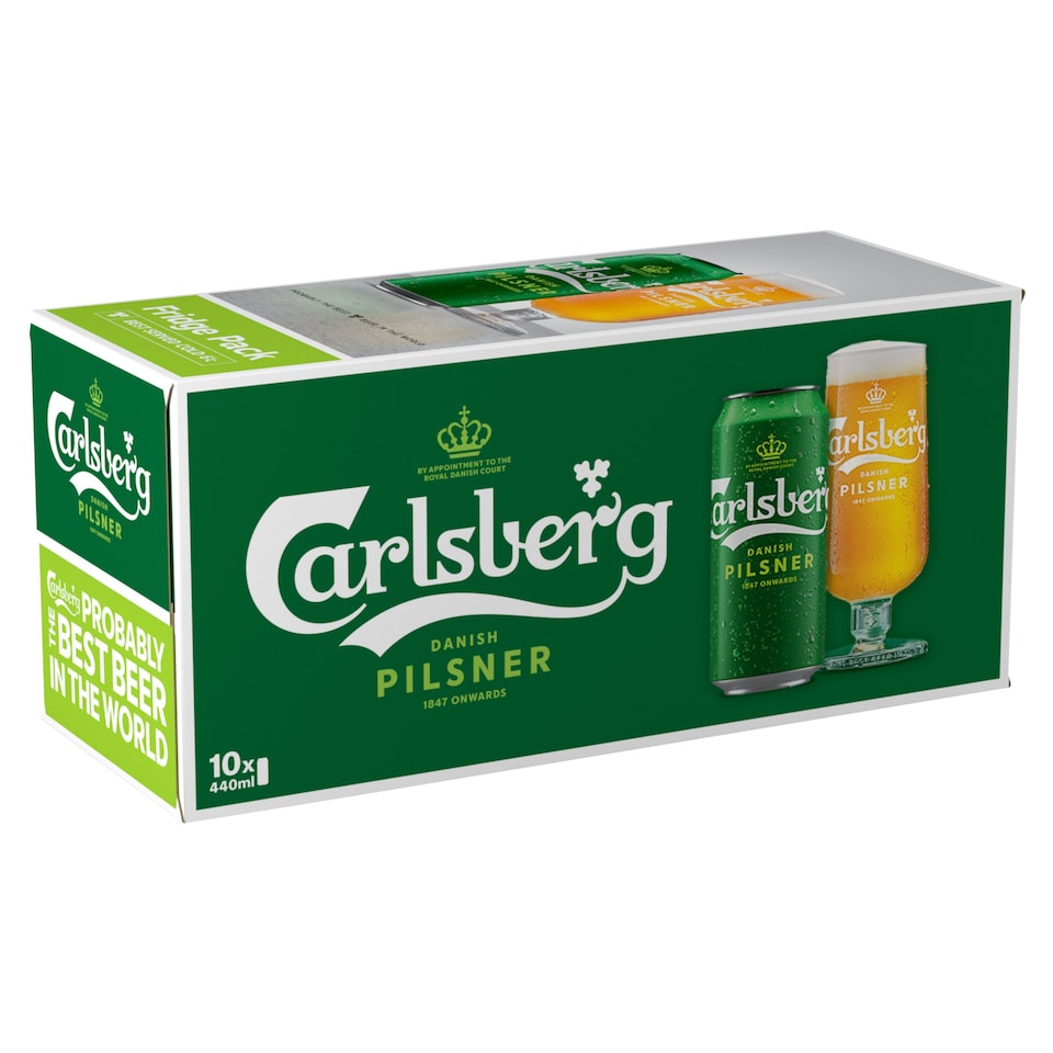 Carlsberg Pilsner Lager Beer Can 10 x 440ml