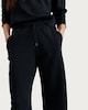 image 2 of F&F Active Cotton Rich Wide Leg Drawstring Joggers in Black