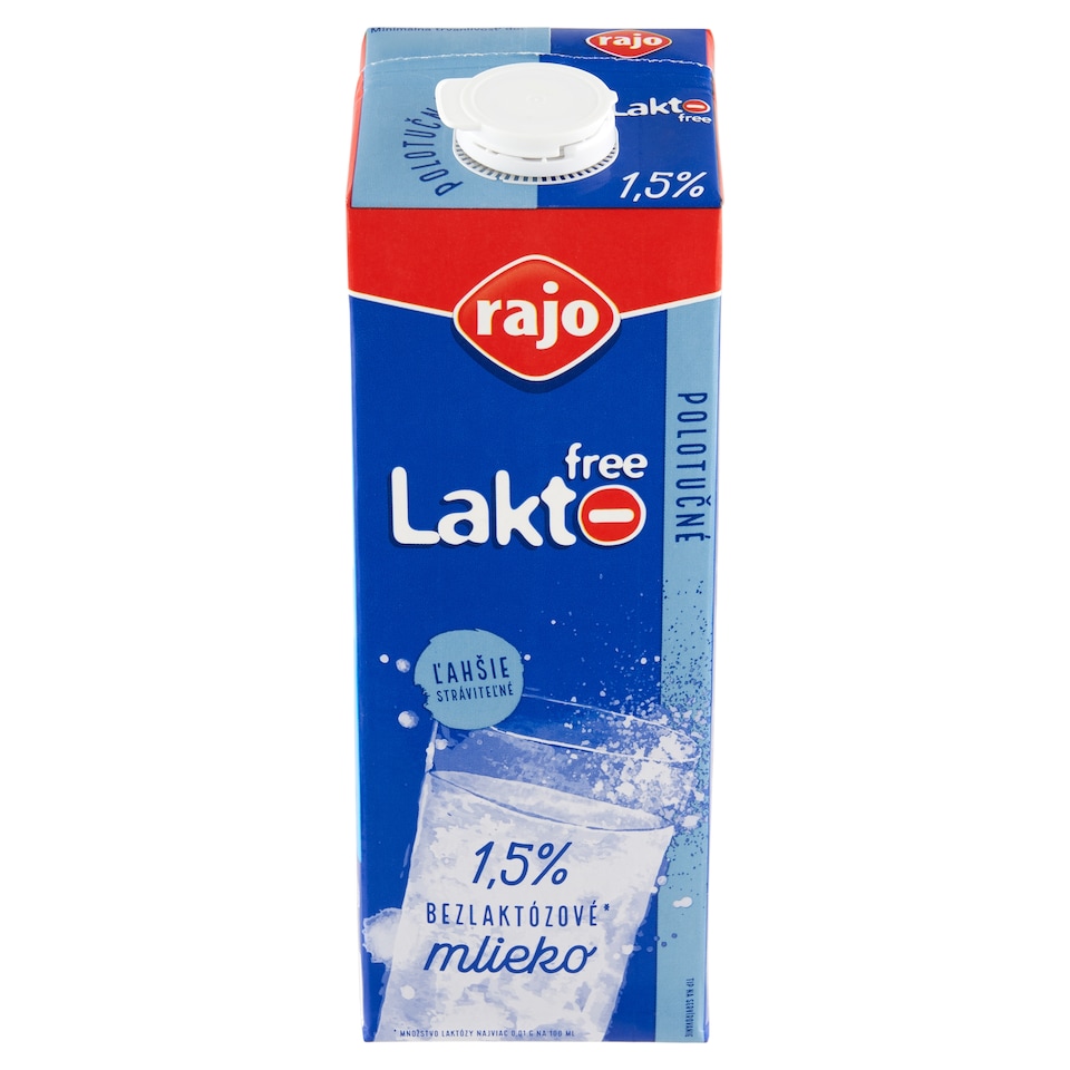 obrázok 1 z Rajo Lakto Free Mlieko polotučné 1,5% 1 l