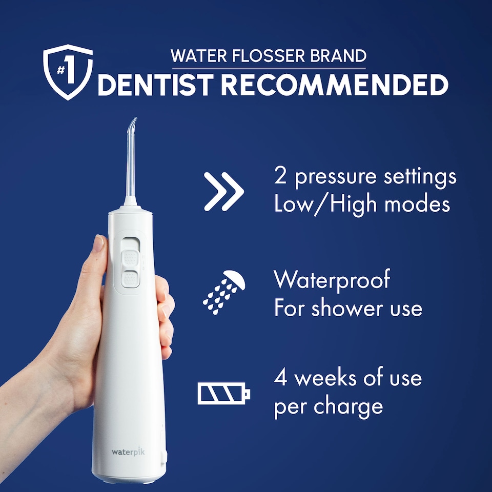 image 1 of Waterpik Cordless Pulse White Water Flosser