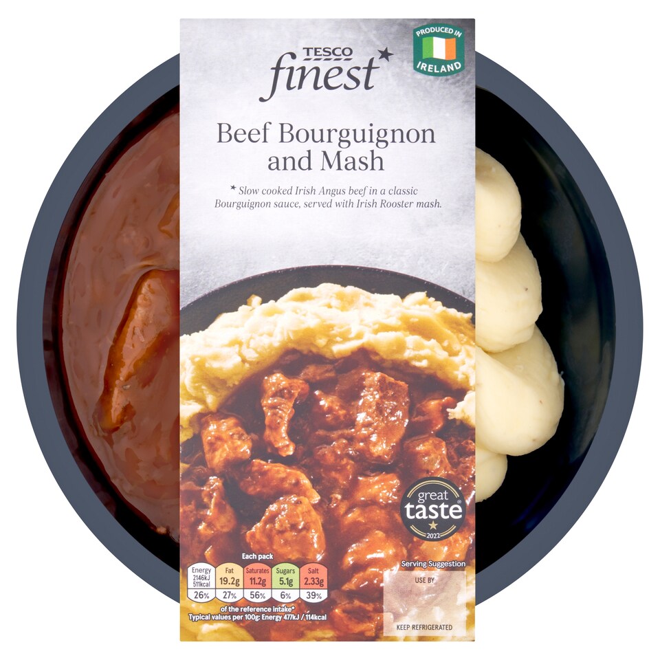 Tesco Finest Beef Bourguignon And Mash 450G