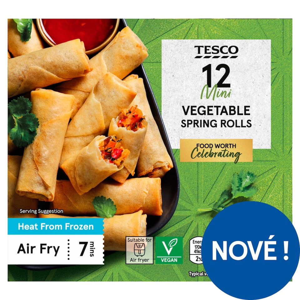 Tesco Mini Vegetable Spring Rolls 12 pcs 216g