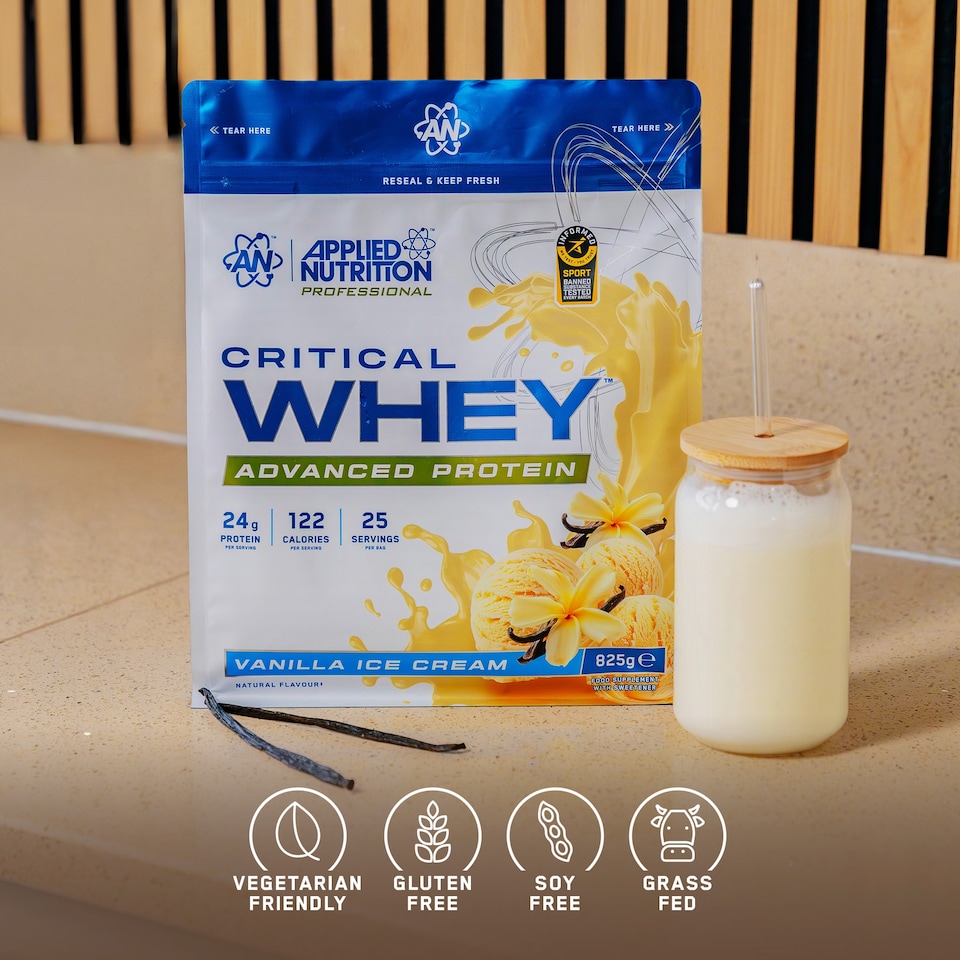 image 1 of Applied Nutrition Critical Whey Protein Powder Vanilla Ice Cream 825g