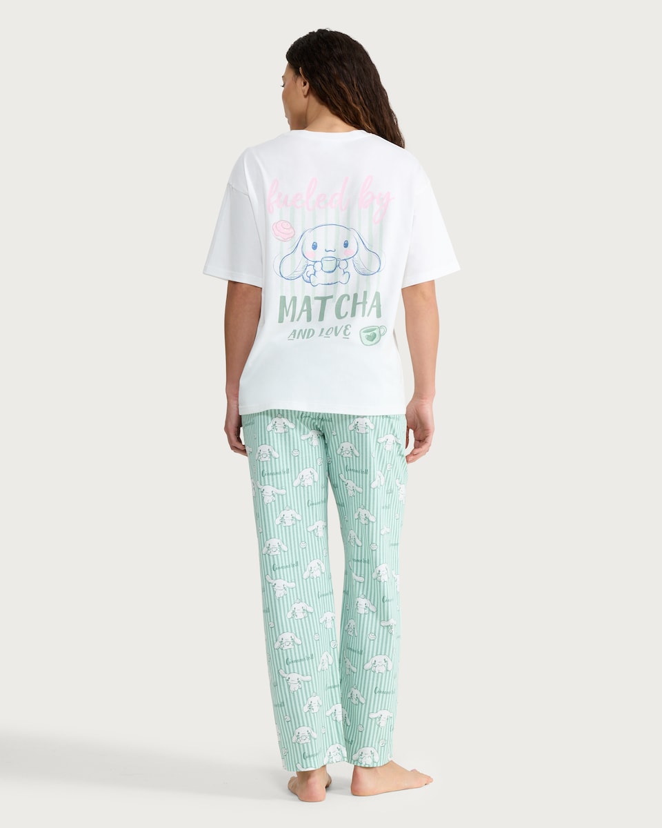 image 1 of Cinnamoroll Pure Cotton Pyjama Set in Multi Green