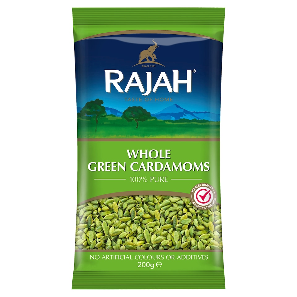RAJAH WHOLE GREEN CARDAMOM 200g