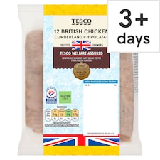 Tesco 12 Cumberland Chicken Chipolatas 375g 