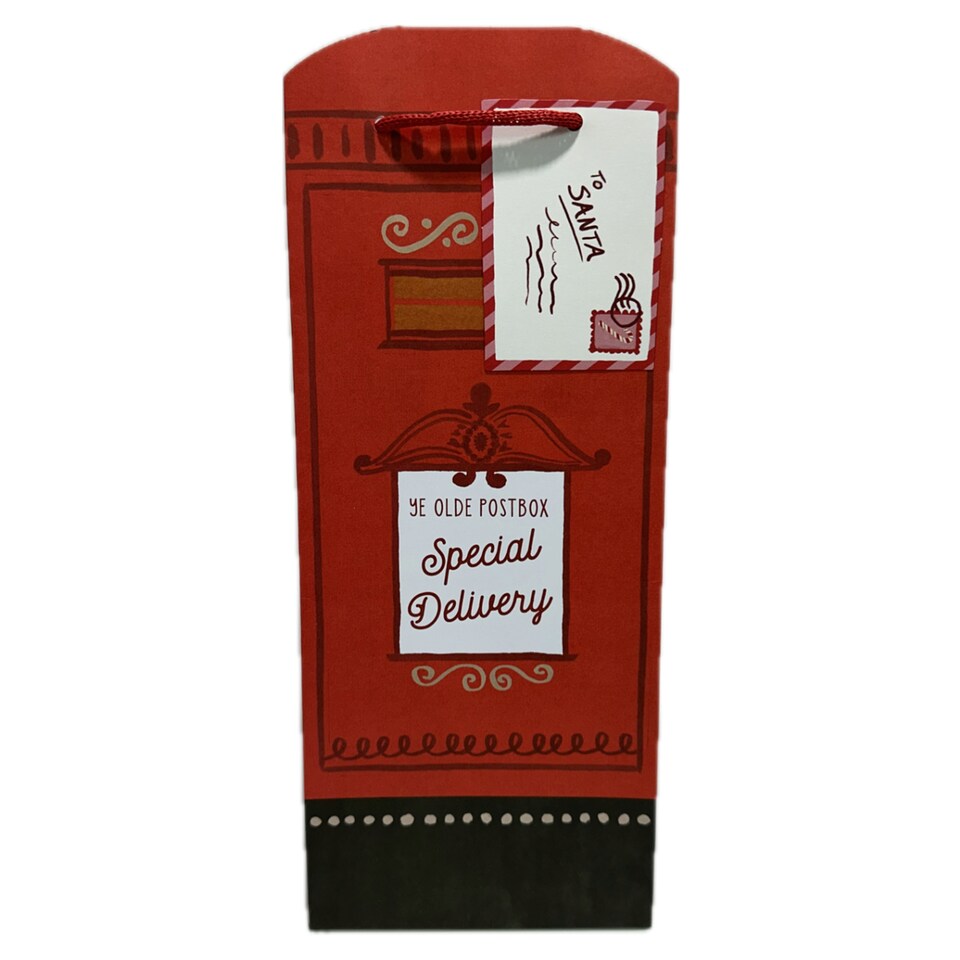 image 1 of Tesco Postbox Christmas Bottle Bag