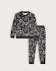 image 1 of F&F Boys Fleece Gaming Print Pyjama Set in Black