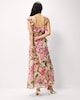 image 3 of F&F Floral Ruffle Sleeved Midi Dress in Multi Pink
